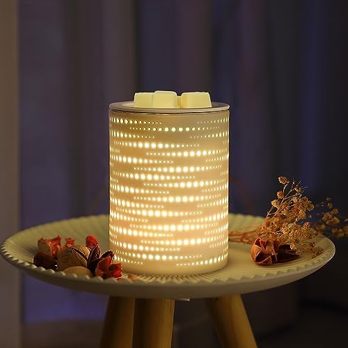 Wax Melt Warmer Ceramic Oil Burner with Timer and LED Color Changing