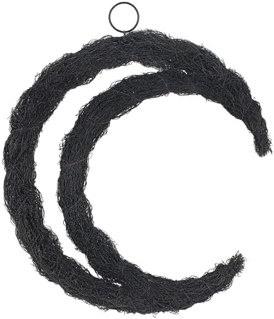 16 Inch Black Moon Wreath Halloween Decor