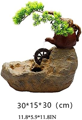 SUNESA Tabletop Fountain Bonsai Indoor Desk Waterfall Zen Meditation Decor