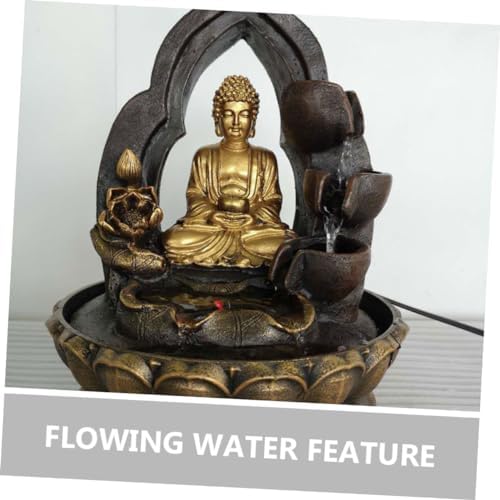 Buddha Statue Resin Tabletop Fountain with LED Light
