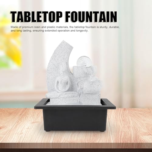 Tabletop Fountain with LED Lights and USB Power