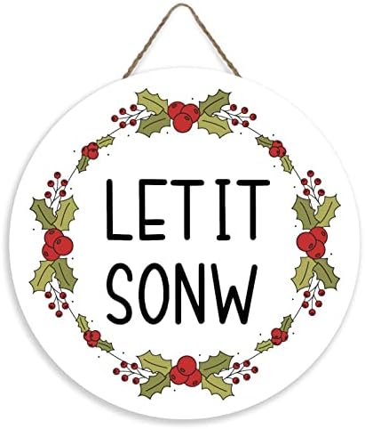 Mutilovely 12 Inch Christmas Welcome Sign Door Decor