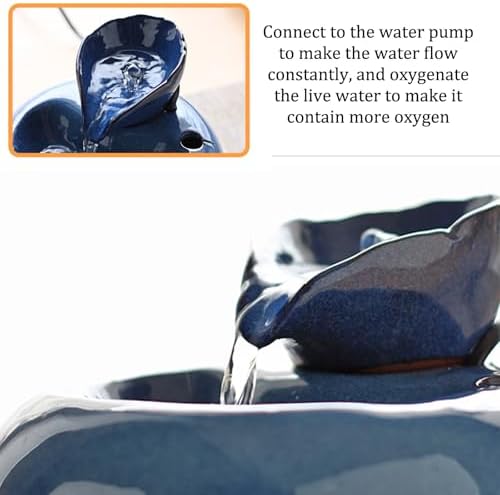 Ceramic Mini Waterfall Fountain Pet Office Humidifier