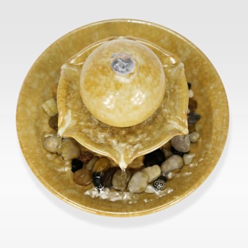 Modern Ceramic Tabletop Fountain for Home Office and Living Room
