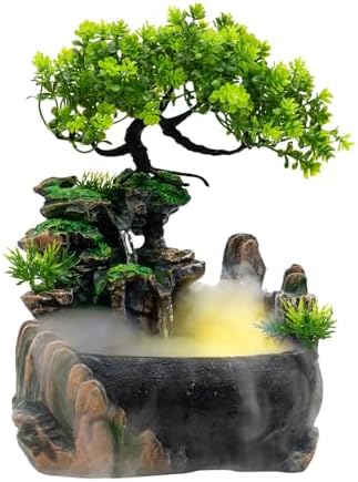 Elegant LED Water Fountain with Humidifier and Pump