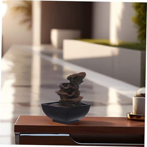 110v Indoor Desktop Water Fountain with LED Light and Natural Waterfall Sounds