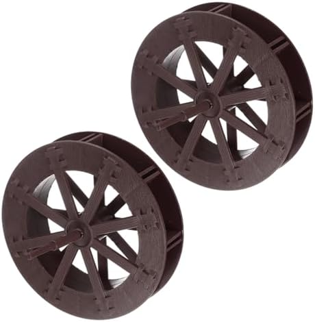 Uxcell 2 Pcs Fountain Water Wheel 43 Inch Desktop Fortune Statue Decor
