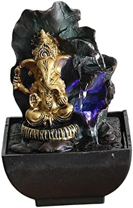 Ganesha Statue Tabletop Fountain Buddha Figurine 13cmx13cmx19cm