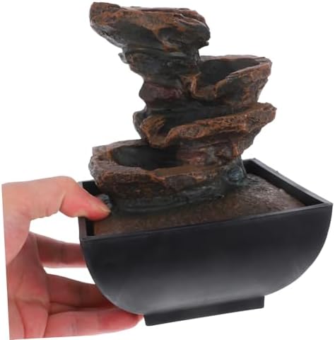 110v Tabletop Fountain with LED Light and Meditation Decor