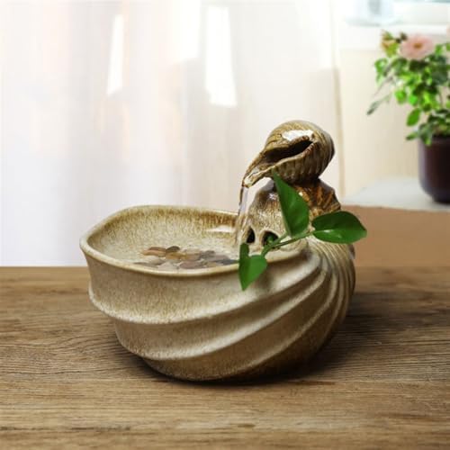 Ceramic Water Fountain for Desktop Home Office Decor