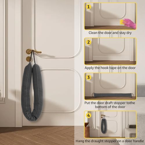 FALESOUL Door Draft Stopper 36 x 4 Heavy Duty Noise Blocker