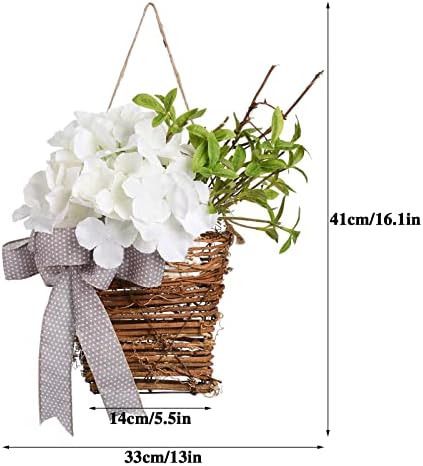IUIBMI Spring Flower Door Wreath Decor