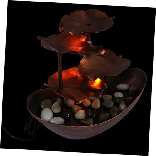 LIFKOME Tabletop Waterfall Fountain with LED Night Light