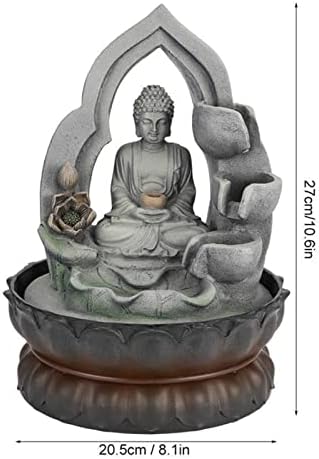 Indoor LED Resin Buddha Fountain for Home Office Decor