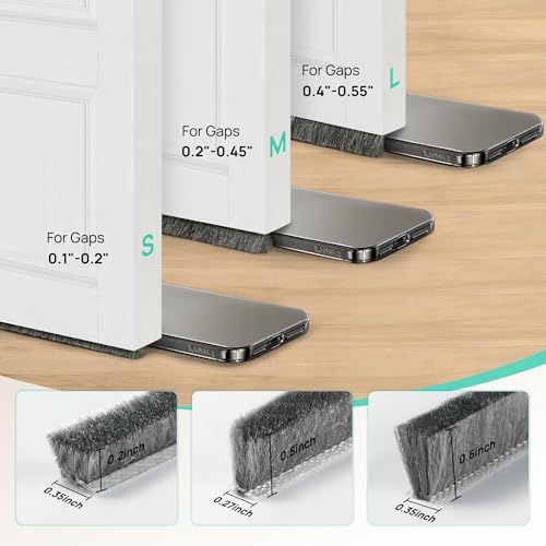 Idemeet Hidden Door Draft Stopper 39 Inch Weather Stripping Seal