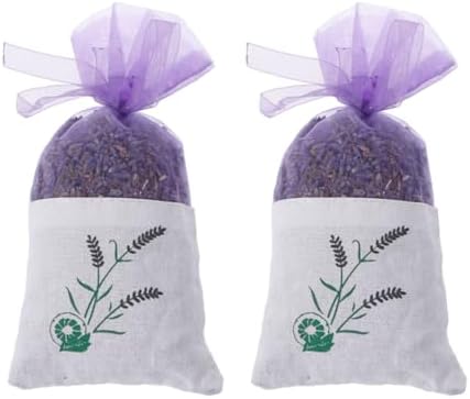 2Pcs Dried Lavender Sachets for Drawers and Closets