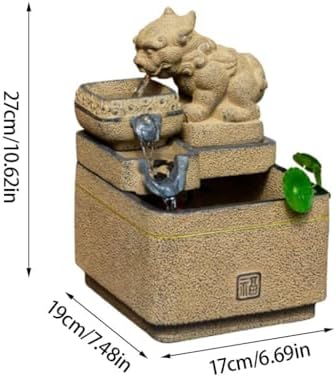 Eexbz Tabletop Water Fountain Home Office Decor