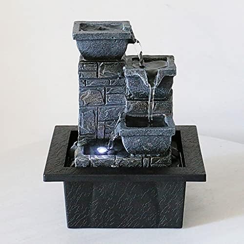 UYVI Tabletop Fountain 4-Tiered Feng Shui Rolling Ball Decor Indoor Office