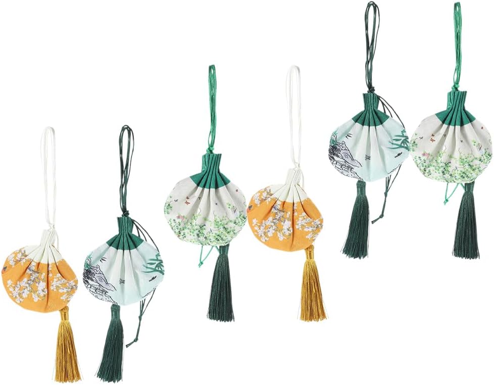 LOGOFUN 6 Pcs Empty Sachet Bags Multi Functional Decorative Gift Pouch for Costume Accessories