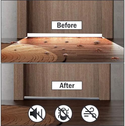 Lineba Door Draft Stopper 36 Inch Adjustable Grey Seal