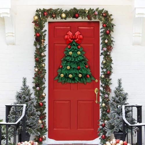 Handmade Christmas Tree Wreath for Front Door 1
