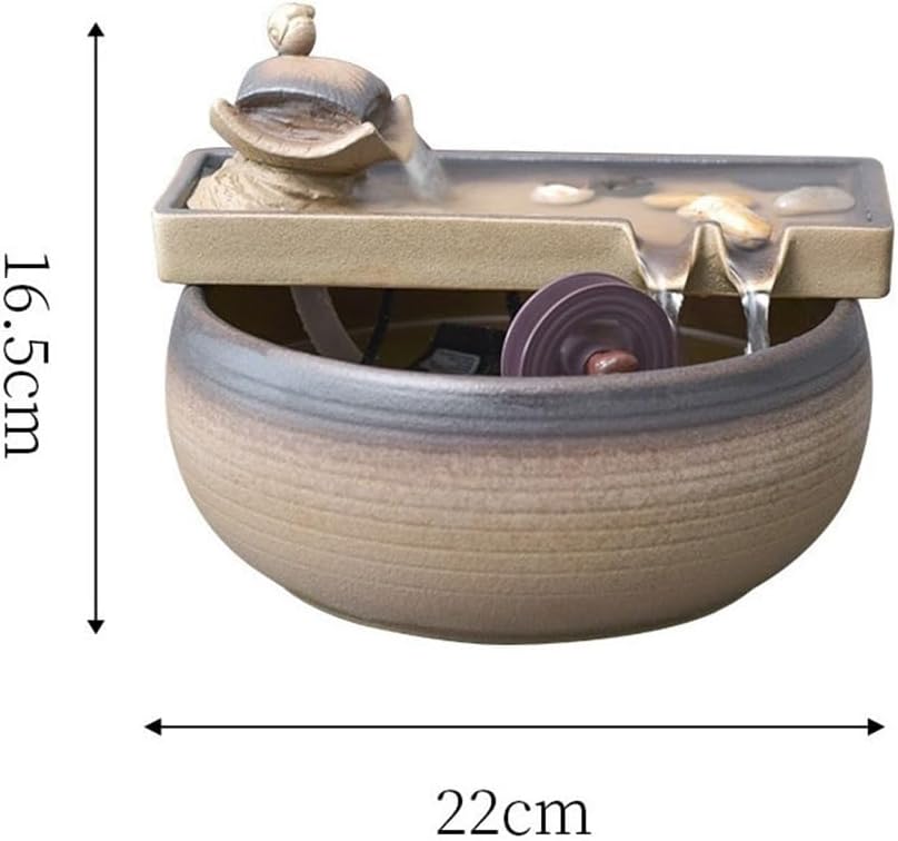 Ceramic Tabletop Fountain for Wealth and Zen