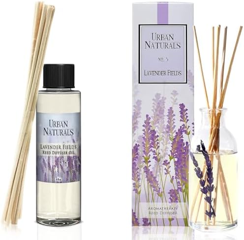 Urban Naturals Lavender Fields Reed Diffuser Refill Bundle 4 Oz