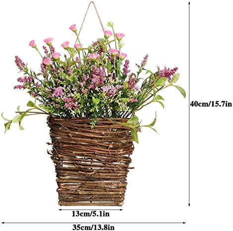 Pink Berry Wildflower Door Wreath Decor