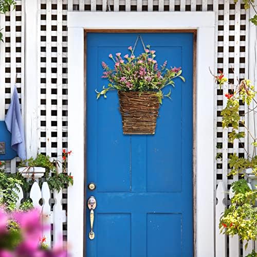 Pink Berry Wildflower Door Wreath Decor