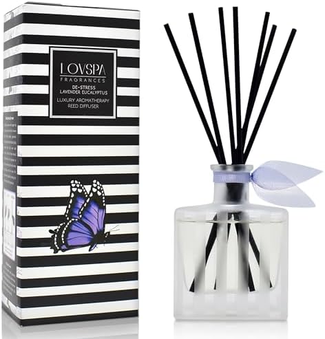 LOVSPA De-Stress Lavender Eucalyptus Reed Diffuser Set