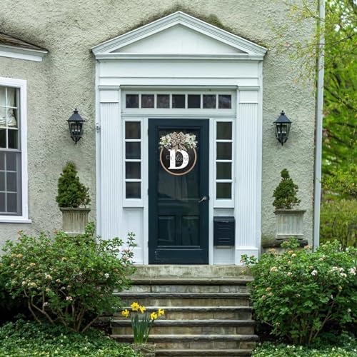 BILLAMB Circular Surname Front Door Welcome Sign Wreath