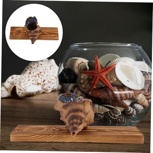 LIFKICH Decorative Tabletop Fountain with Heavy Duty Pump Sea Conch Style Water Feature for Garden and Home