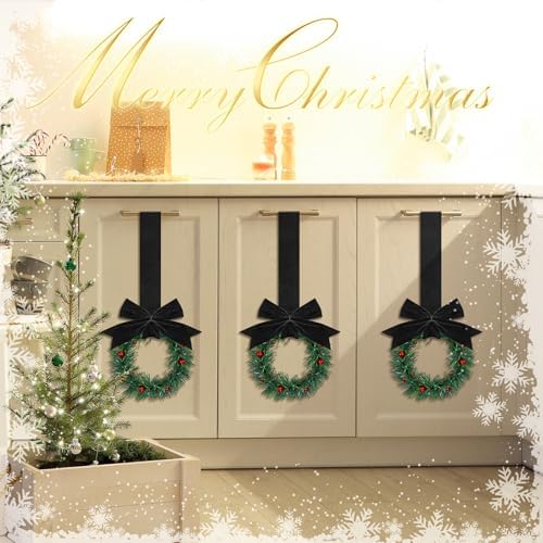 Retrowavy 12 Pcs Mini Christmas Wreath Decor