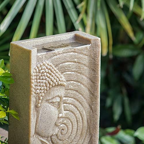 Indoor Buddha Water Fountain with LED Light and Polyresin Design