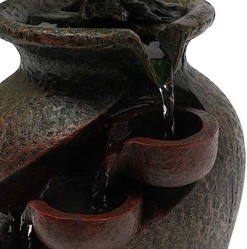 OUKANING 4 Level Tabletop Water Fountain