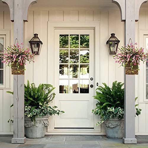 Bluelans Pink Berry Wildflower Door Hanger Basket Wreath
