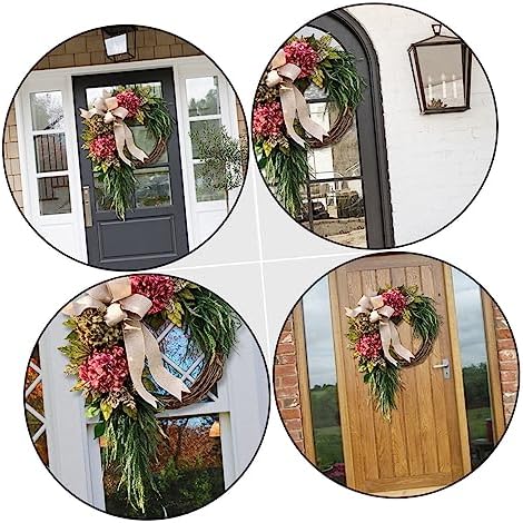 Simulated Hydrangea Wreath Front Door Decor