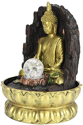 Mini Tabletop Fountain with LED Light and Water Sound
