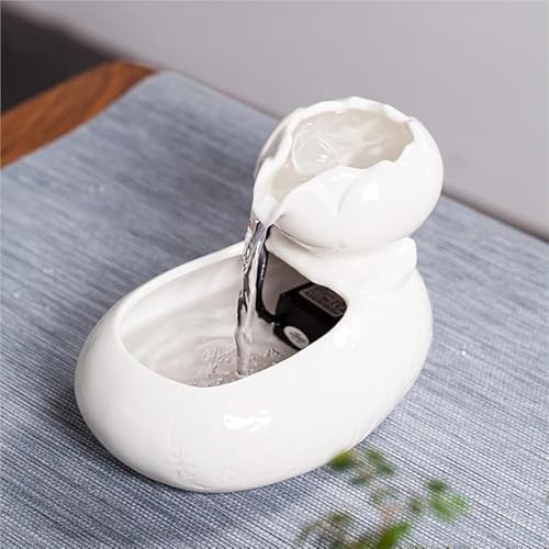 Indoor Ceramic Tabletop Fountain with Water Pump