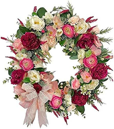 Romantic Flower Hanger Wreath Spring Decor