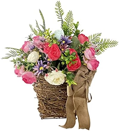 HELLORSO Peony Door Wreath Spring Summer Decor