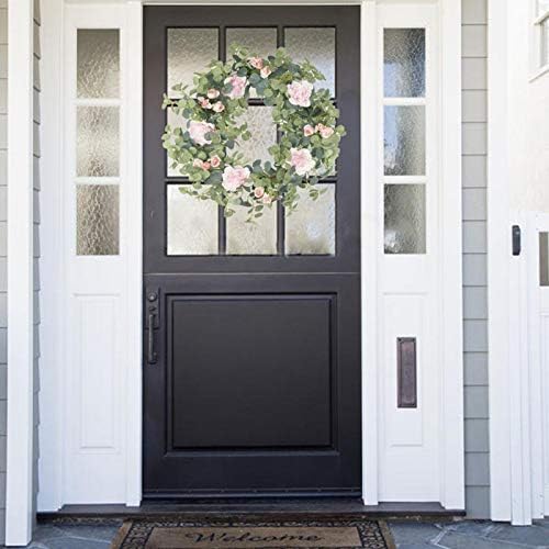 Artificial Rose and Eucalyptus Wreath Welcome Sign