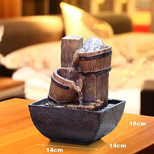 Lucky Feng Shui Tabletop Fountain with LED Lights
