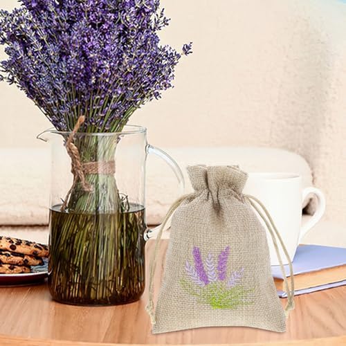 LOGOFUN 5pcs Dried Flower Storage Bag with Drawstring