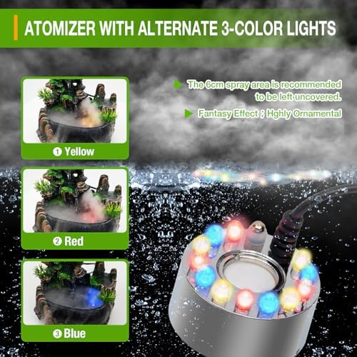 Ringmaster Tabletop Fountain Humidifier with LED Light