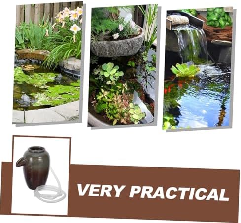 LIFKOME 2pcs Ceramic Tabletop Fountain for Indoor Decor