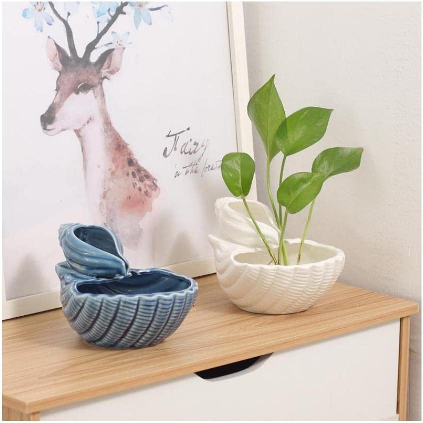 Conch Tabletop Fountain Ceramic Indoor Decor Home Office Bedroom Zen Relaxation
