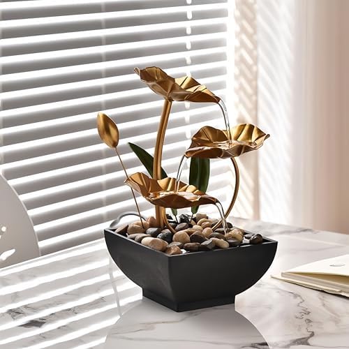 FengShui Caishen Tabletop Water Fountain for Relaxation and Meditation