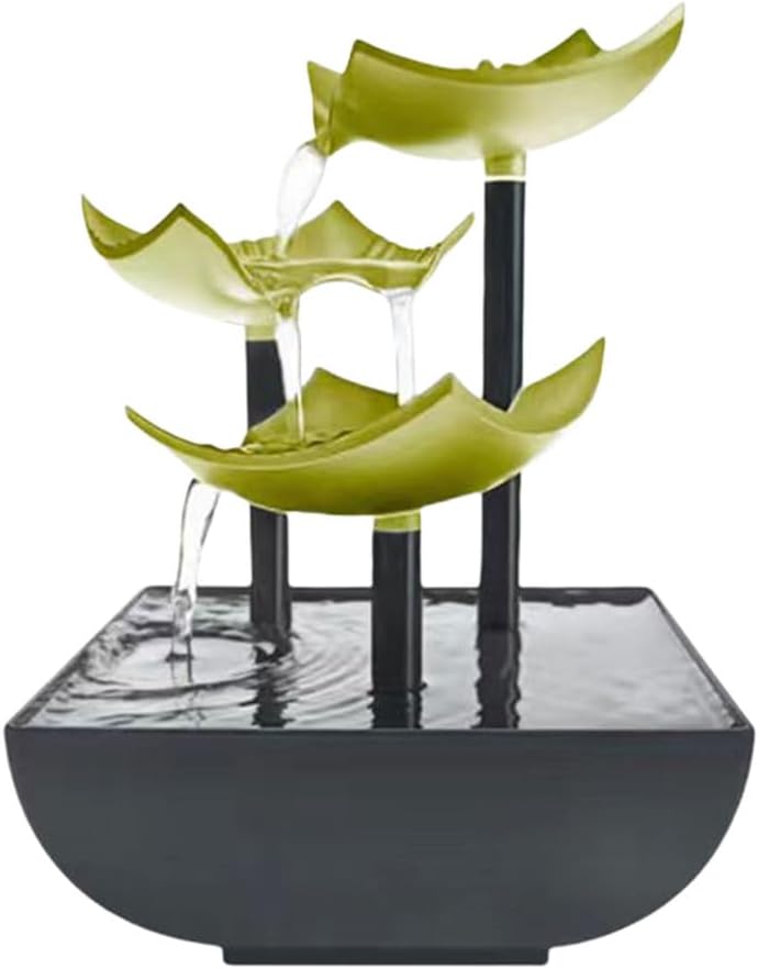 Tabletop Water Fountain with LED Light for Indoor Relaxation