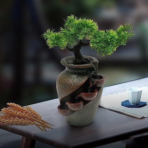 OUKANING 4 Level Tabletop Water Fountain